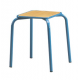 Tabouret assise carrée encastrée ht 45 cm