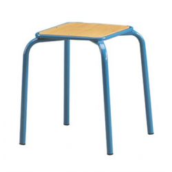 Tabouret assise carrée encastrée ht 45 cm