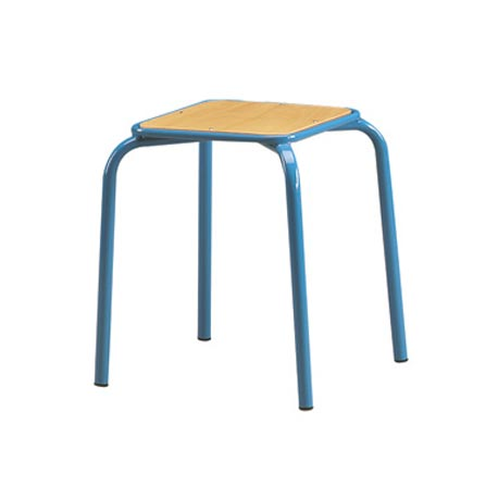 Tabouret assise carrée encastrée ht 45 cm