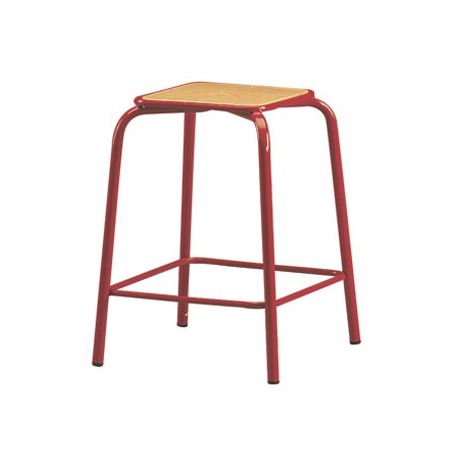 Tabouret assise carrée encastrée ht 59 cm