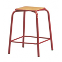 Tabouret assise carrée encastrée ht 59 cm