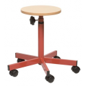 Tabouret bas réglable sur roulettes