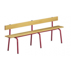 Banc piétement métallique avec dossier longueur 160 cm