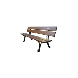 Banc Vosges 4 lames L/l : 1,80m x 14 cm - résineux teinté acajou doré - 38 kgs