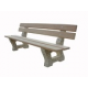 Banc Busserais 4 lames - pieds béton -résineux naturel de traitement - 115 kgs