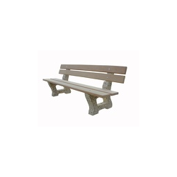 Banc Busserais 4 lames - pieds béton -résineux naturel de traitement - 115 kgs