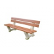 Banc Busserais 4 lames - pieds béton -résineux teinté acajou doré- 115 kgs