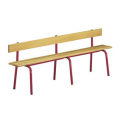 Banc avec dossier longueur 200 cm