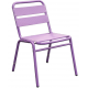Lot de 2 chaises en finition aluminium couleur violet 0210