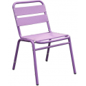 Lot de 2 chaises en finition aluminium couleur violet 0210