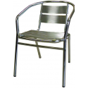 Lot de 2 fauteuils en finition aluminium anodisé