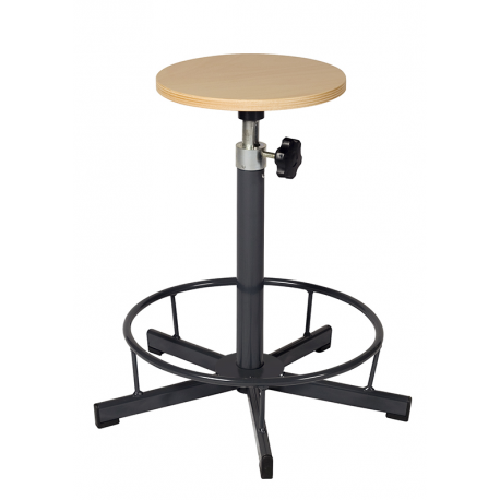 Tabouret haut réglable avec barre repose pied