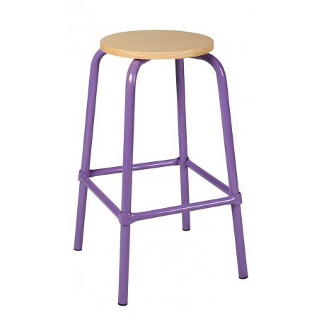 Tabouret assise ronde ht 65 cm