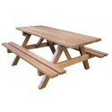 Table Jura en bois teinté acajou doré