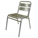 Lot de 2 chaises en finition aluminium anodisé