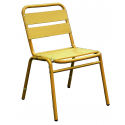 Lot de 2 chaises en finition aluminium couleur orange 0613