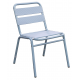 Lot de 2 chaises en finition aluminium couleur bleu gris 0607